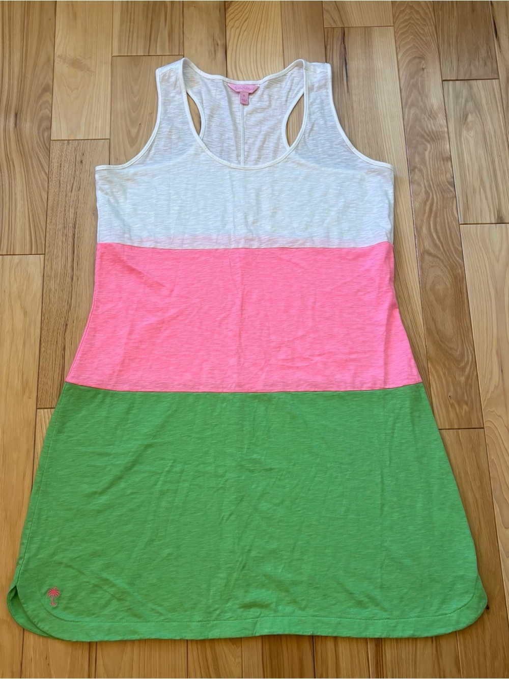 Lilly Pulitzer Cordon Colorblock Pink Green White Tank Dress